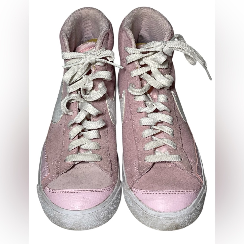 NIKE BLAZER MID 77 PINK TRAINERS SIZE US 7.5 SUEDE HIGH TOP GYM - Picture 5 of 8